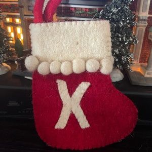 Mini Christmas Stocking Letter X